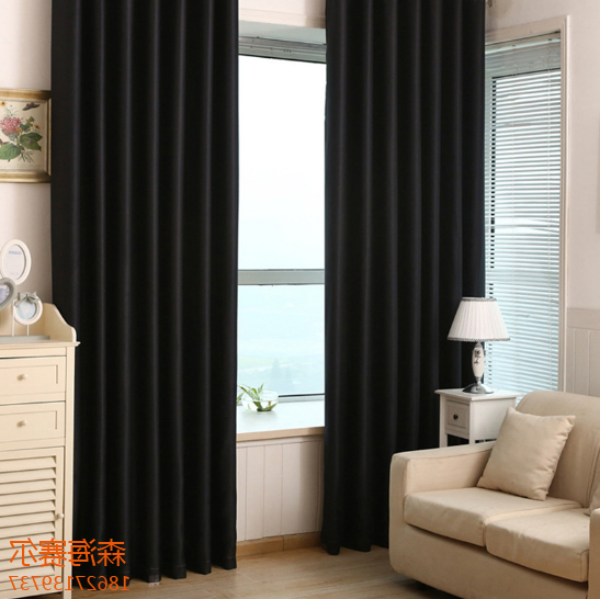 Office solid color blackout curtains